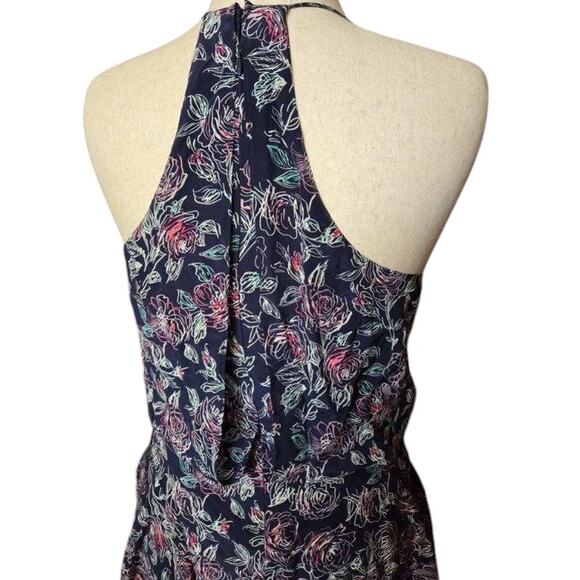 Joie Nanon Floral 100% Silk Dress Dark Navy ‎ medium cottagecore - Picture 7 of 8